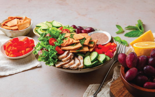 Grape Mezze Salad with chicken