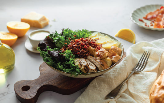Classic Bacon Caesar Salad with chicken