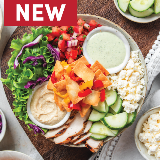 Loaded Pita Salad with chicken