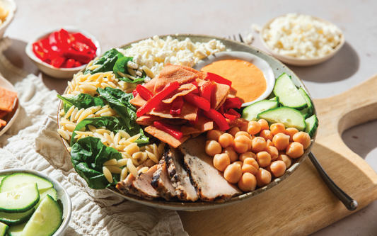 Summer Pasta Salad with chicken