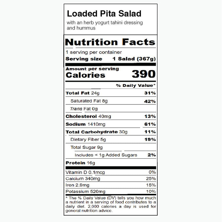 Loaded Pita Salad